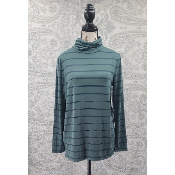 Market & Spruce cowl neck women's green cowl neck NWT Size Medium office preppy - Picture 4 of 10